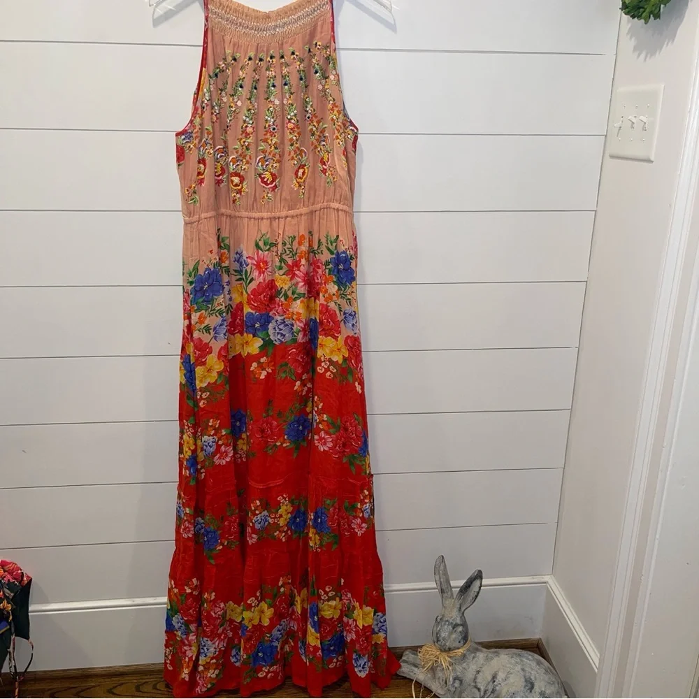 Vineet Bahl Atacama Maxi Anthropologie Dress Womens Size 16 - Picture 2 of 15